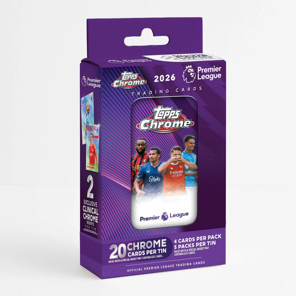 2025/26 Topps Chrome Premier League Trading Card Tin – Brand New & Sealed